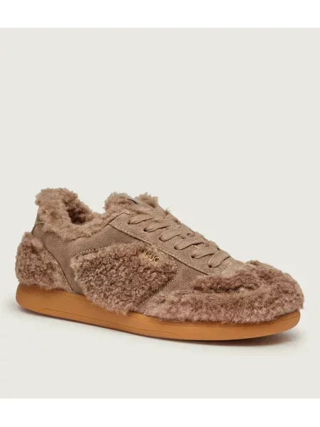 Liu Jo Szigetelt sneakers tornacipő Connor 01 | shearling | hasított bőr bézs