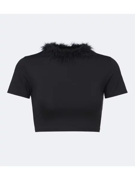 Top Gucci z dżerseju czarny