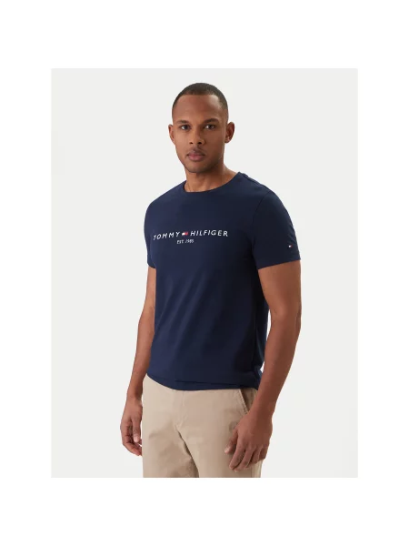 Tommy Hilfiger majica za muškarce od pamuka plava