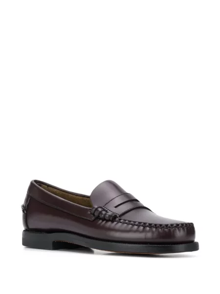 Pantofi loafer Sebago din piele roșu