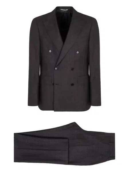 Costum Canali de lână de costum maro