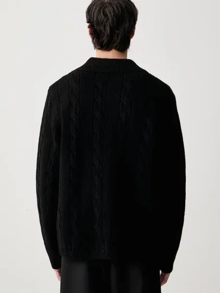 Fred Perry sweter wełniany czarny