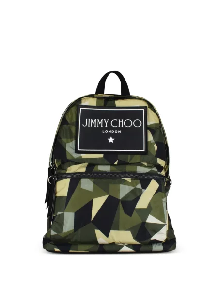 Rucsac Jimmy Choo cu model camuflaj verde