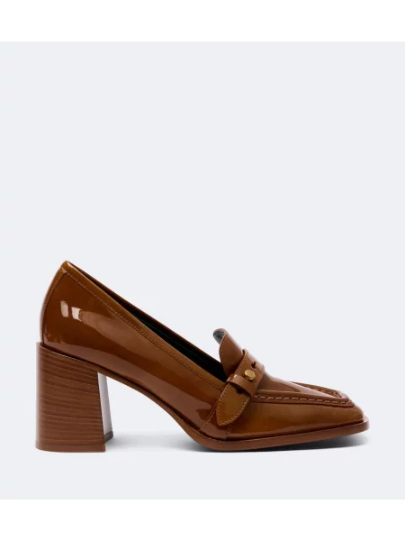 Pantofi cu toc Zimmermann din piele de lac maro