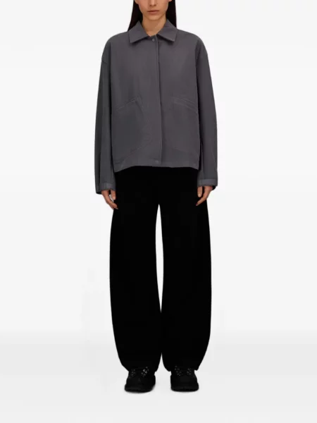 Pantaloni Laminar de catifea cord negru