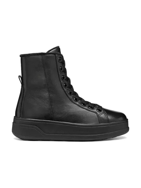 Geox botine cu platformă pentru femei din piele D SPHERICA negru