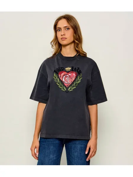 Just Cavalli Tricou | Relaxed fit gri