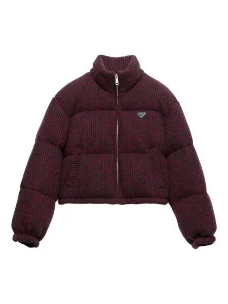 Kurtka Prada prążkowana czerwona