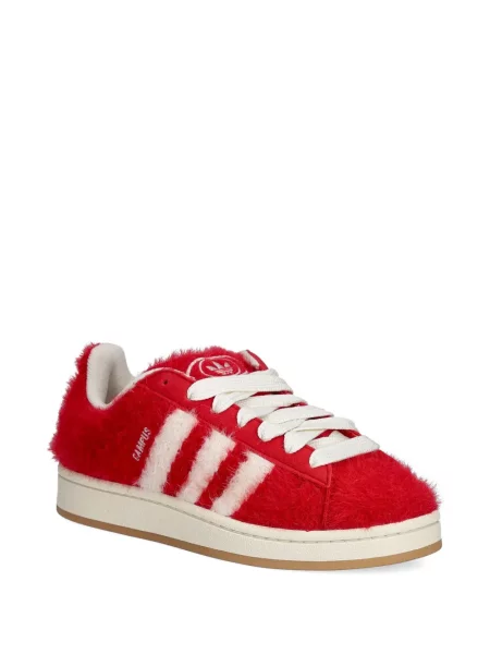 Pantaloni Adidas de catifea cord cu imagine roșu