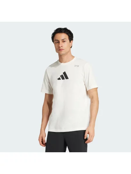 Koszulka adidas CLIMACOOL Graphic krótki rękaw S biała