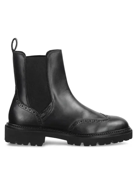 Gant ghete chelsea de piele Ivyhill cu plat negru