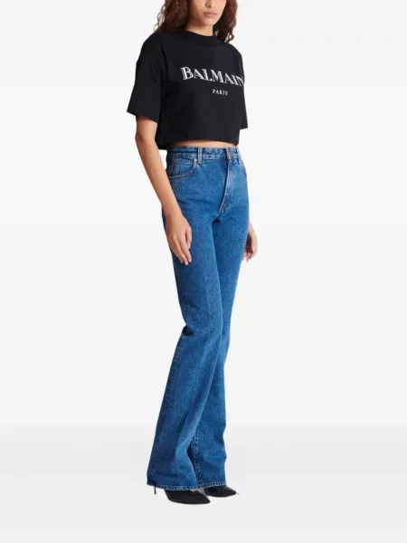 Tricou Balmain cu imagine negru