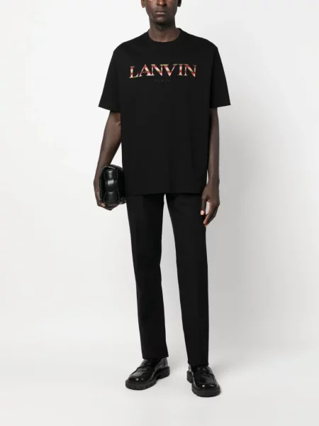 Tričko Lanvin s výšivkou černé