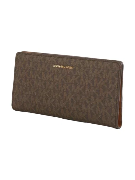 Portfel Michael Michael Kors zapinany na zatrzaski brązowy