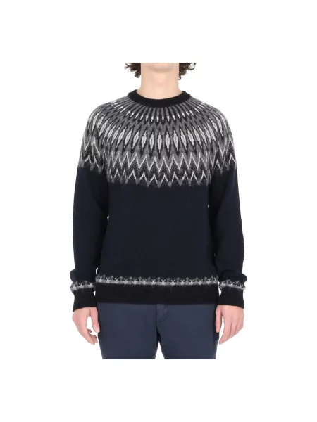 Sweter Roberto Collina wełniany niebieski