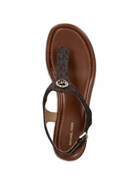 Matlasat sneakerși Michael Michael Kors din piele de căprioară cu legături maro