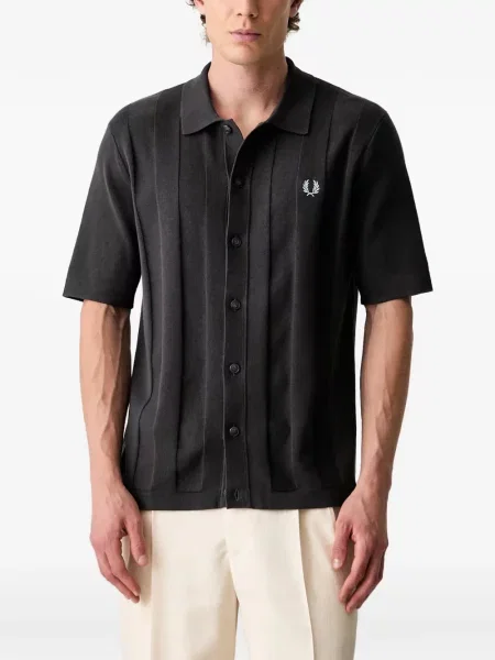 Cămașă Fred Perry cu broderie gri