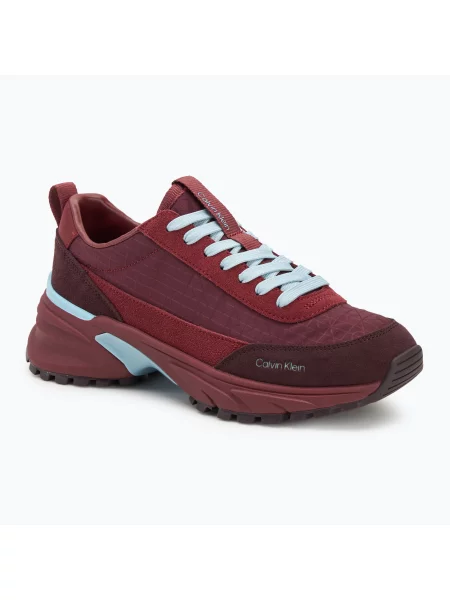 Дамски обувки Calvin Klein Hike Runner Casual Ny-Su AOP WN burgundy винено червено