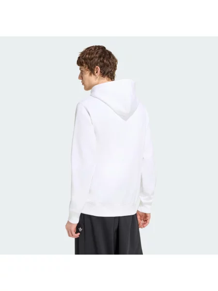 MIKINA S KAPUCÍ ESSENTIALS TREFOIL bílá