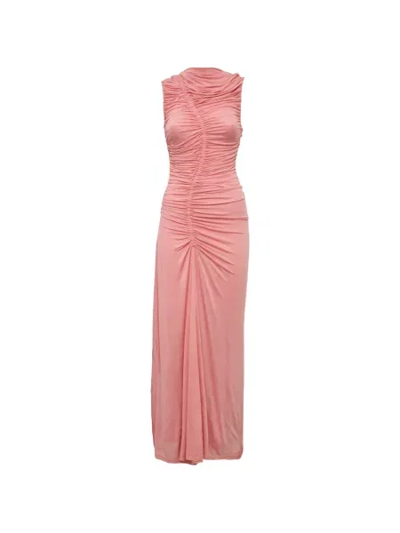 Rochie maxi Acler cu volane roz