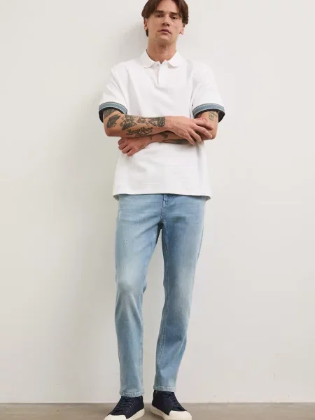 Medicine slim fit traperice za muškarce plava