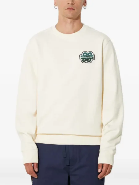 Hanorac crewneck Filling Pieces cu broderie alb