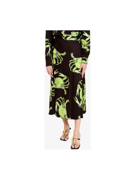 Spódnica midi Msgm brązowa