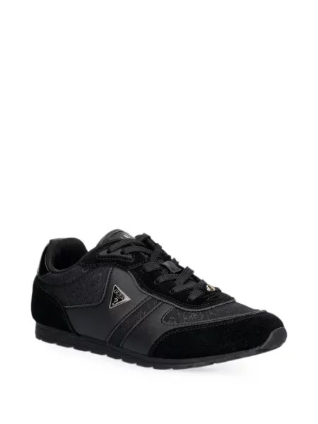 Sneakerși Guess din piele de căprioară negru