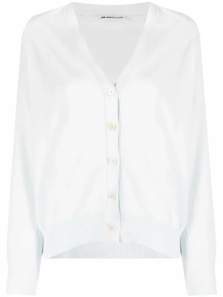 Cardigan Jil Sander cu decolteu în V verde