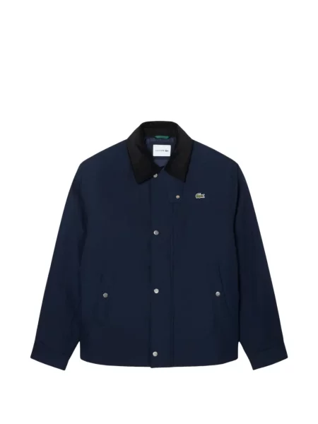Gulerat geacă Lacoste de catifea cord albastru
