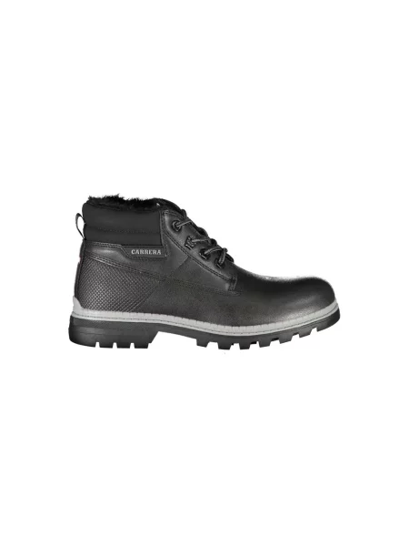 Lniane botki Carrera eleganckie czarne