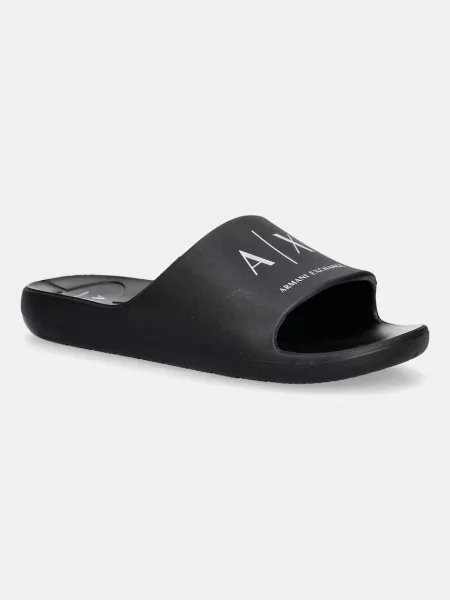 Armani Exchange natikači bazenski črna