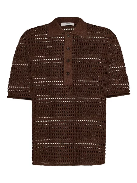 Бизнес поло тениска Commas кафяво