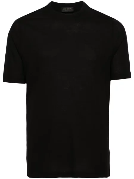 Tricou Dell'oglio cu decolteu rotund negru
