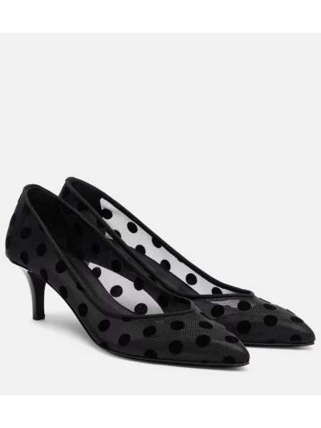 Puntíkaté lodičky Isabel Marant se síťovinou černé