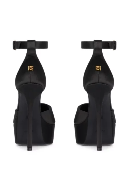 Sandale Givenchy din satin cu platformă negru