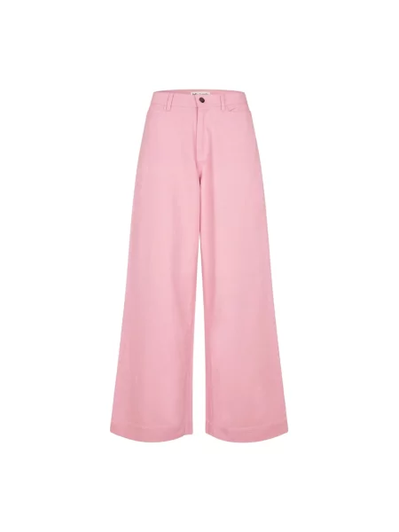 Szerokie spodnie Lollys Laundry różowe