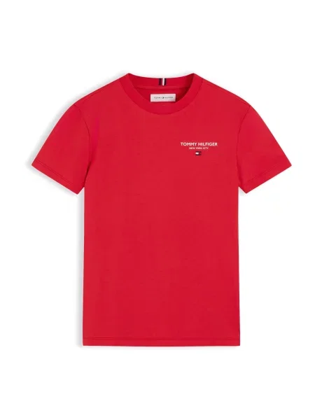 TOMMY HILFIGER Tricou Essential roșu alb