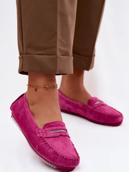 Semišové mokasíny S. Barski bílé