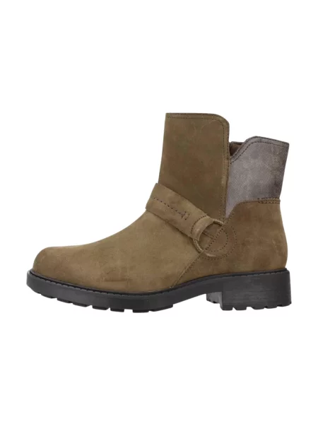 Botki Clarks skórzane beżowe