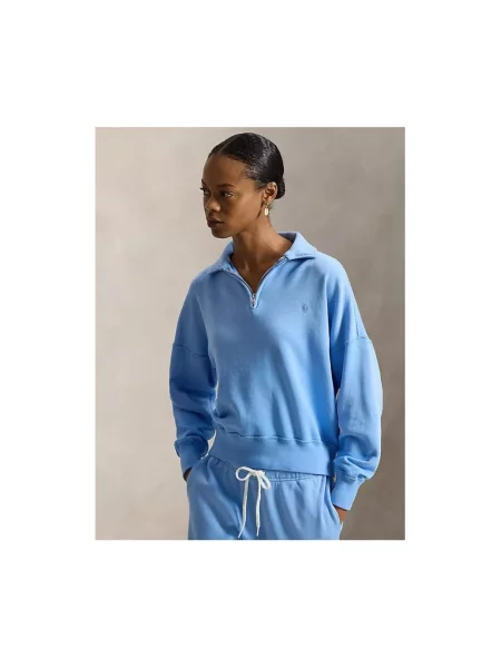 Bluza Polo Ralph Lauren z autografem niebieska