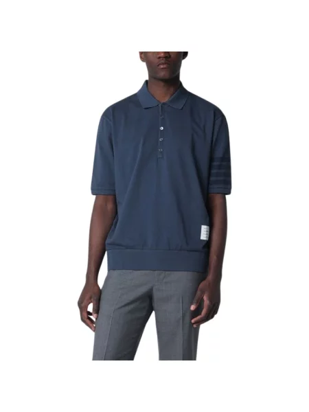 Koszulka polo Thom Browne niebieska