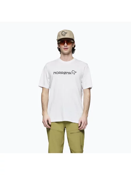 Tricou pentru bărbați NORRONA Cotton Viking pure white alb