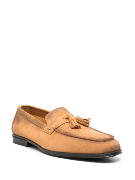 Pantofi loafer Doucal's din piele portocaliu