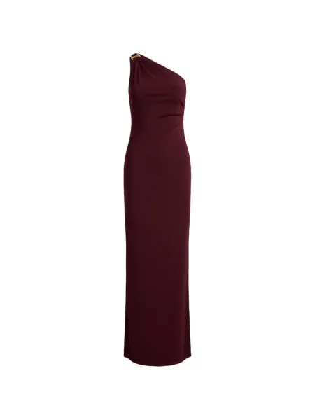 Rochie maxi Lauren Ralph Lauren cu un umăr gol roșu
