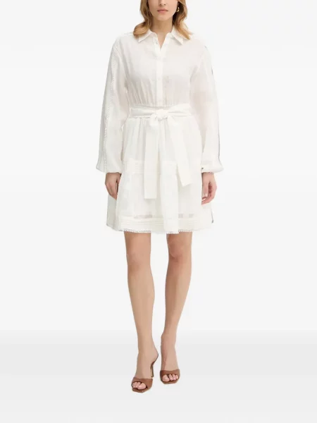 Cu centură rochie midi Silvian Heach alb