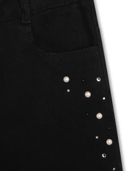 Szerokie jeansy dziecięce Givenchy czarne