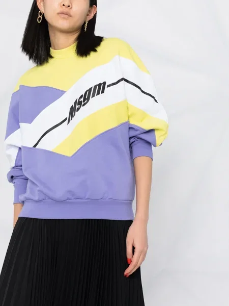 Hanorac Msgm cu imagine cu imprimeu abstract violet
