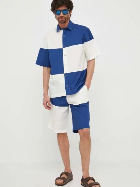 Сорочка United Colors of Benetton relaxed класичний комір синій