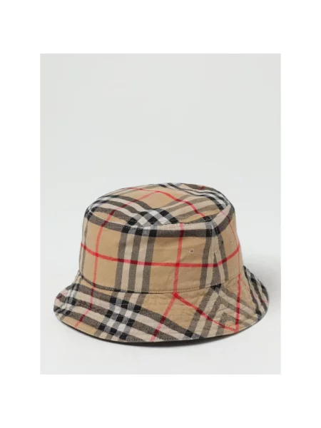 Czapka Burberry w kratę retro beżowa